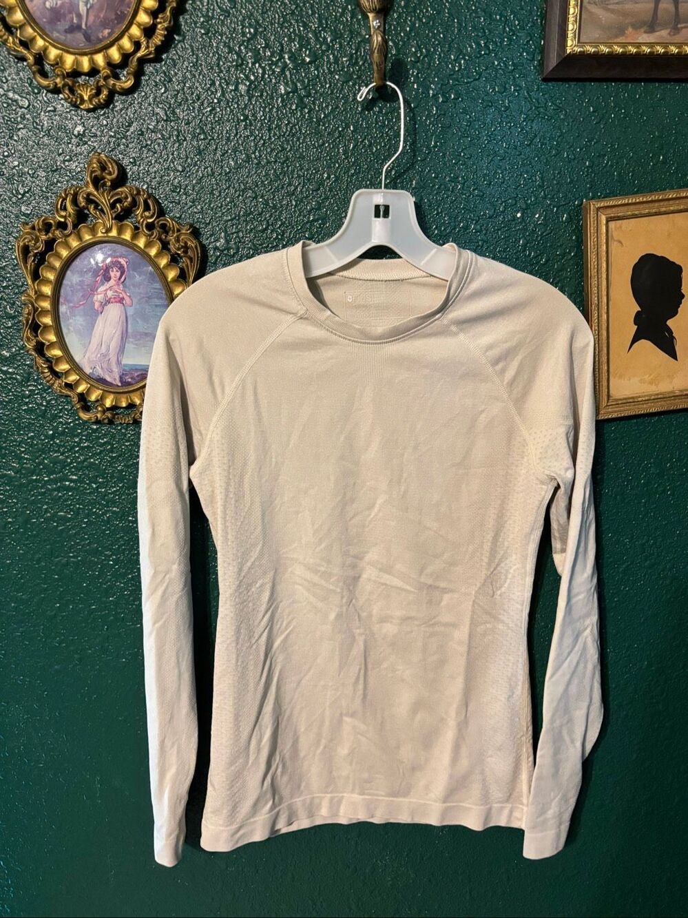 Figs Salta Seamless Longsleeve Underscrub Tan Sz Small